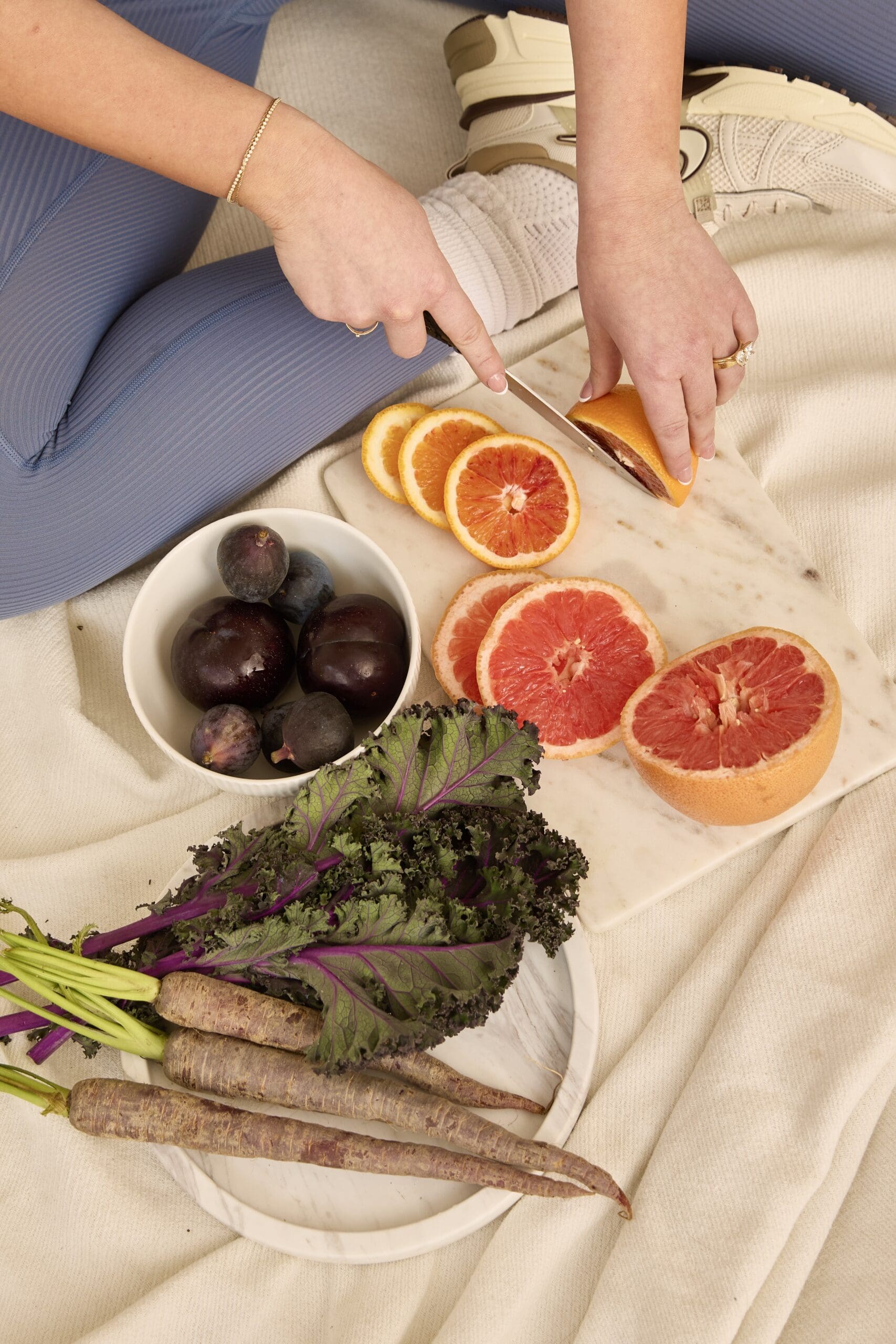 Balanced meals and grocery items from the 7-Day Hormone Reset Plan by dietitian Claire Rifkin.
